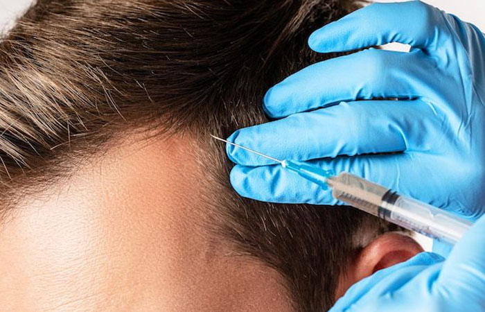 انتخاب ناحیه‌ی تزریق توسط پزشک