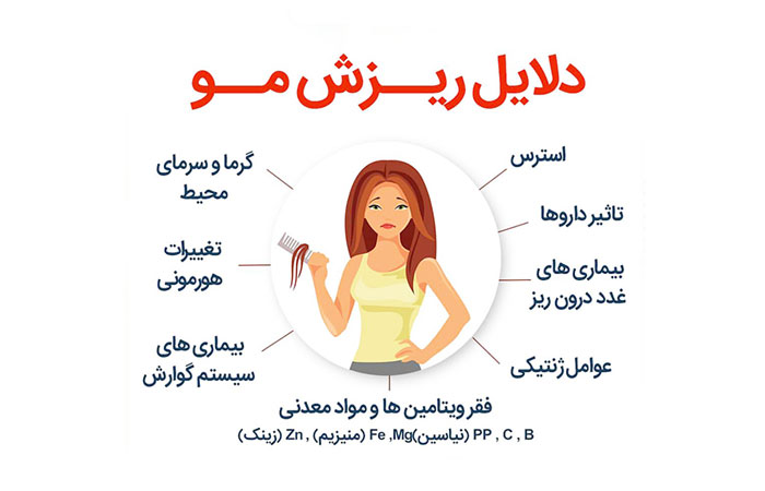 دلایل ریزش مو